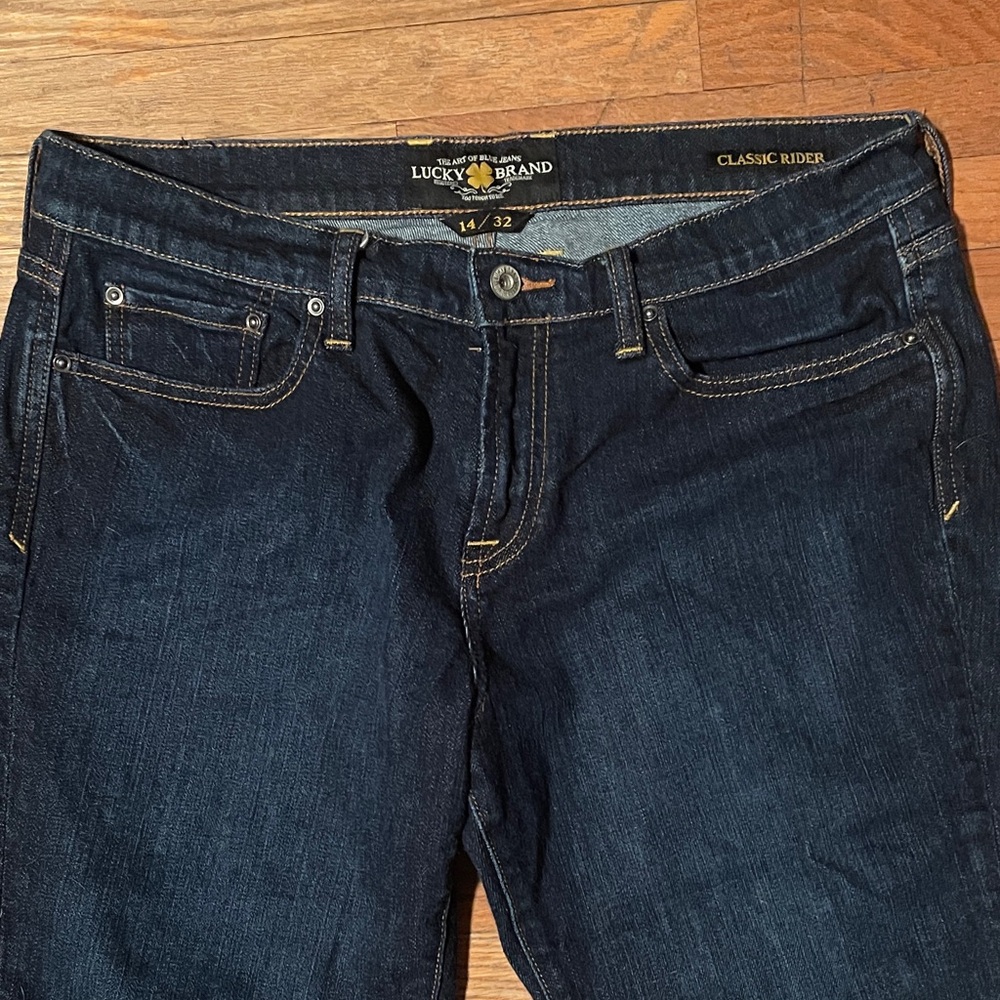 Lucky Brand Women’s Classic Rider Straight Leg ankle Jeans - Dark Indigo